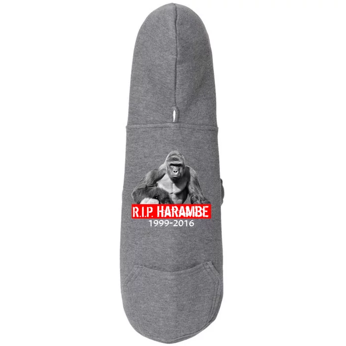 RIP Harambe Gorilla Cincinnati Zoo Doggie 3-End Fleece Hoodie