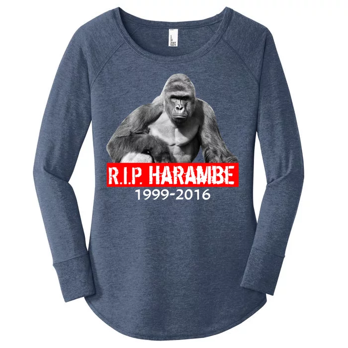 RIP Harambe Gorilla Cincinnati Zoo Women's Perfect Tri Tunic Long Sleeve Shirt