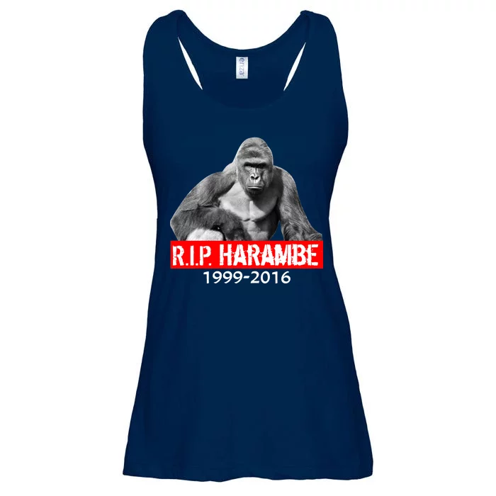 RIP Harambe Gorilla Cincinnati Zoo Ladies Essential Flowy Tank