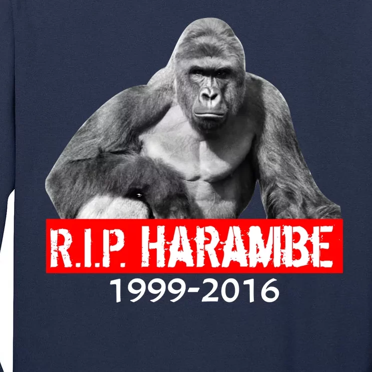 RIP Harambe Gorilla Cincinnati Zoo Tall Long Sleeve T-Shirt