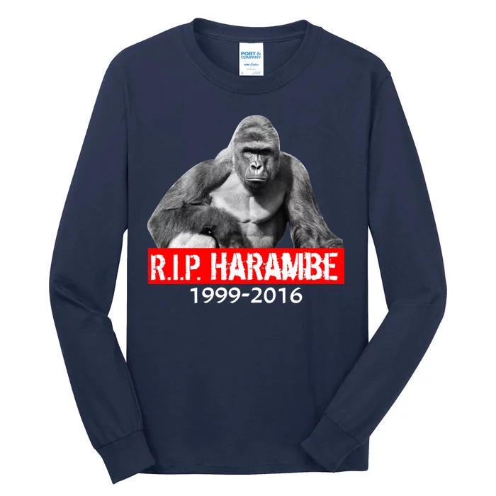 RIP Harambe Gorilla Cincinnati Zoo Tall Long Sleeve T-Shirt