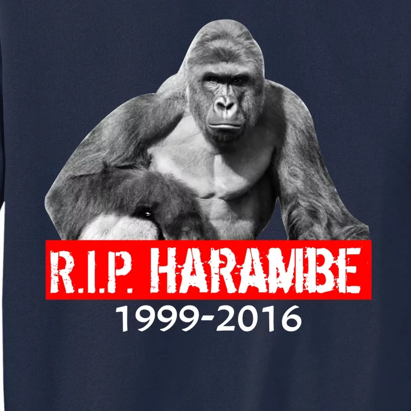 RIP Harambe Gorilla Cincinnati Zoo Tall Sweatshirt