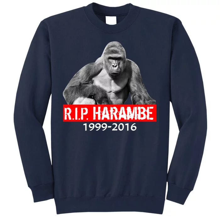 RIP Harambe Gorilla Cincinnati Zoo Tall Sweatshirt