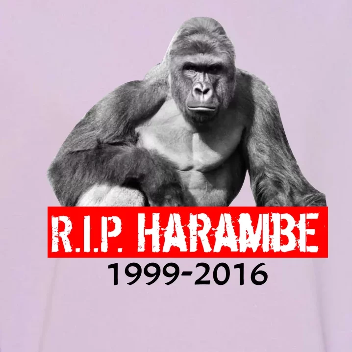 RIP Harambe Gorilla Cincinnati Zoo Garment-Dyed Sweatshirt