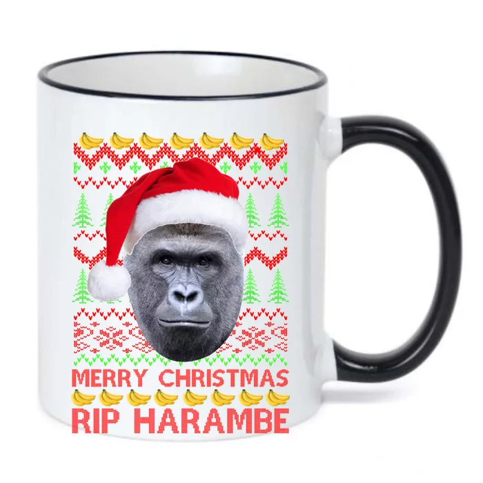 RIP Harambe Merry Ugly Christmas Sweater Black Color Changing Mug