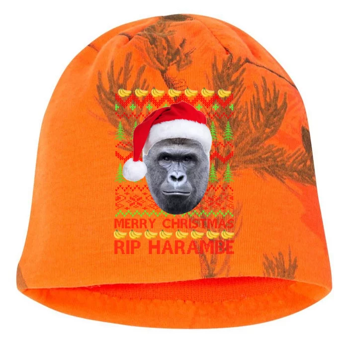 RIP Harambe Merry Ugly Christmas Sweater Kati - Camo Knit Beanie