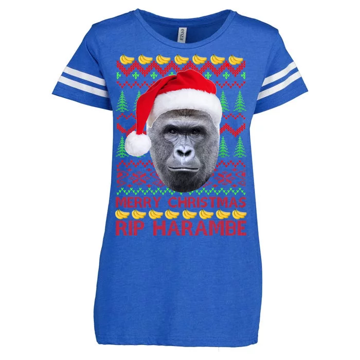 RIP Harambe Merry Ugly Christmas Sweater Enza Ladies Jersey Football T-Shirt