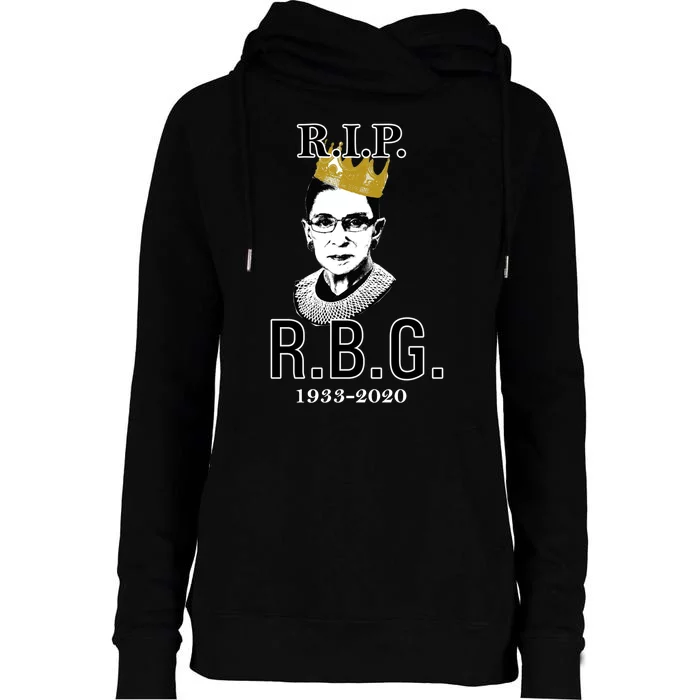 RIP Notorious RBG Ruth Bader Ginsburg 1933-2020 Womens Funnel Neck Pullover Hood