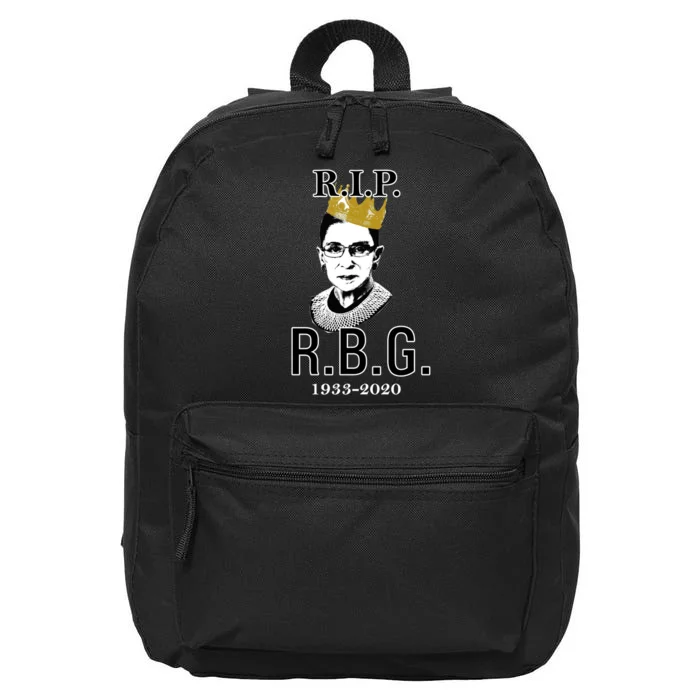 RIP Notorious RBG Ruth Bader Ginsburg 1933-2020 16 in Basic Backpack