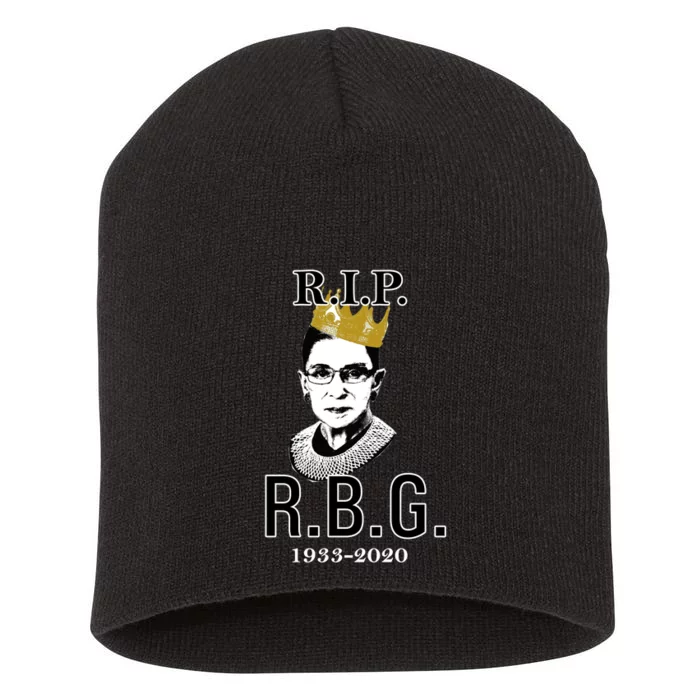 RIP Notorious RBG Ruth Bader Ginsburg 1933-2020 Short Acrylic Beanie