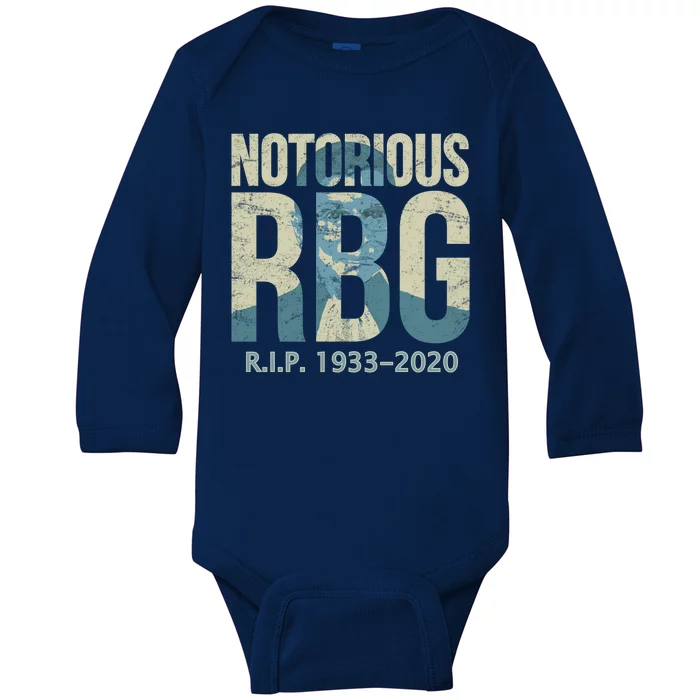 RIP Notorious RBG Ruth Ginsburg 1933-2020 Baby Long Sleeve Bodysuit