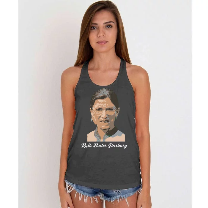 RIP Ruth Bader Ginsberg Women's Knotted Racerback Tank