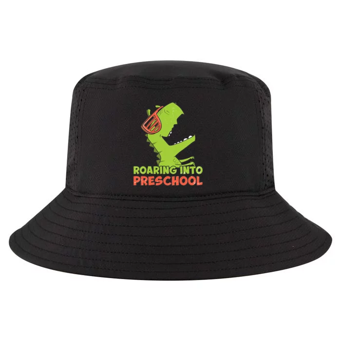 Roaring Into Preschool Dinosaur Back To School Cool Comfort Performance Bucket Hat