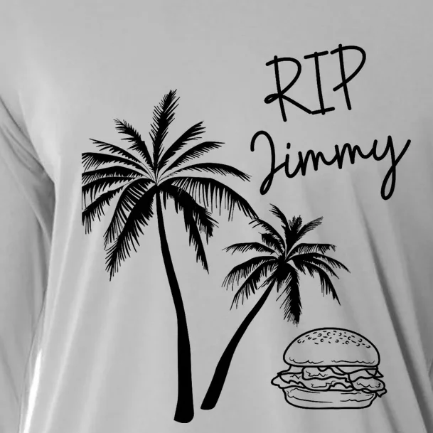 Rest In Peace Jimmy Cheeseburger Palm Trees Cooling Performance Long Sleeve Crew