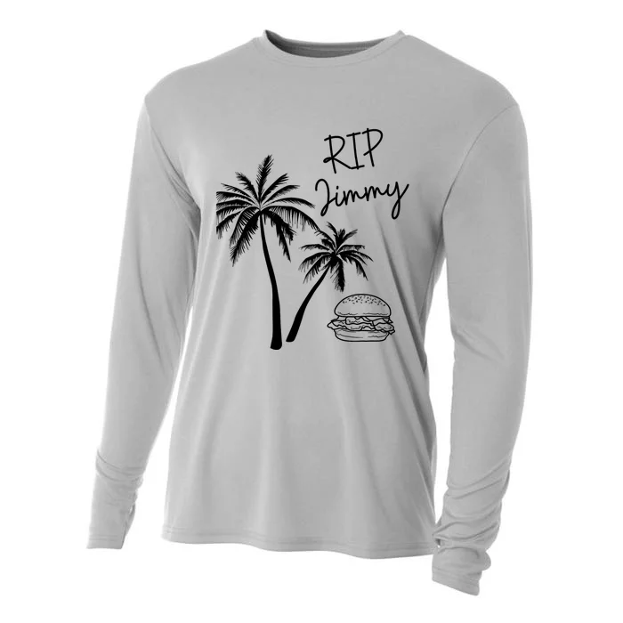 Rest In Peace Jimmy Cheeseburger Palm Trees Cooling Performance Long Sleeve Crew