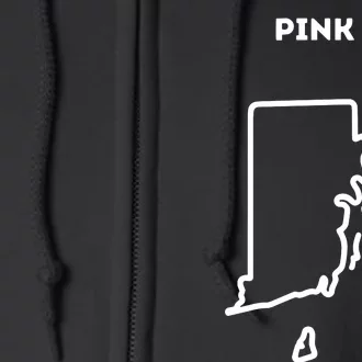 Rhode Island Pink Full Zip Hoodie