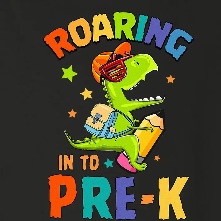 Roaring Into PreK T Rex Dinosaur Back To School Toddler Long Sleeve Shirt