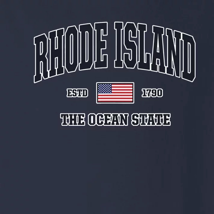 Rhode Island Patriotic American Flag Veteran Gifts Toddler Long Sleeve Shirt