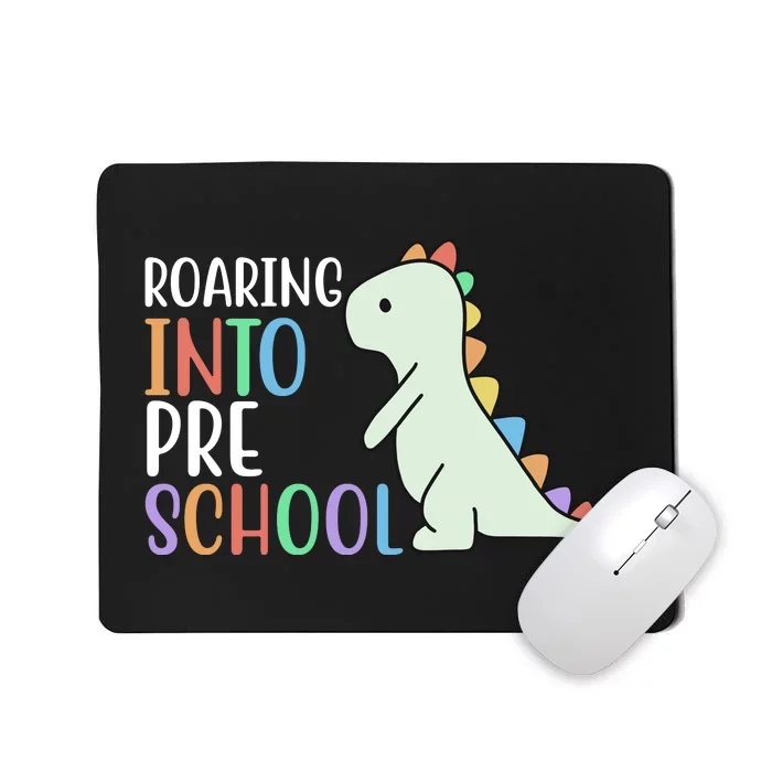 Roaring Into Pre School Cute Dinosaur Mousepad