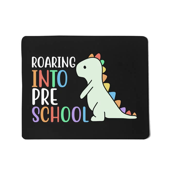 Roaring Into Pre School Cute Dinosaur Mousepad