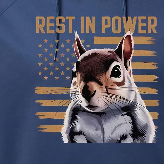 Rest In Power For Peanut The Squirrel Justice For The Peanut Performance Fleece Hoodie