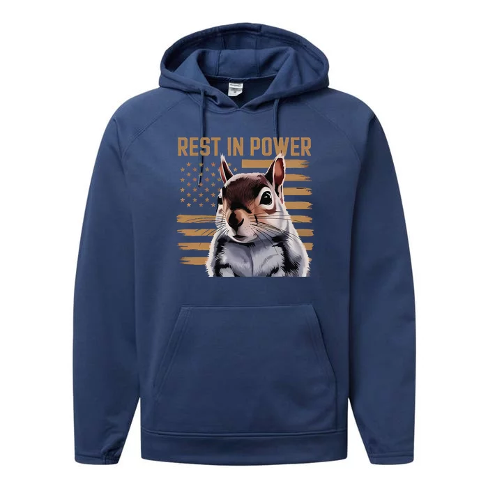 Rest In Power For Peanut The Squirrel Justice For The Peanut Performance Fleece Hoodie