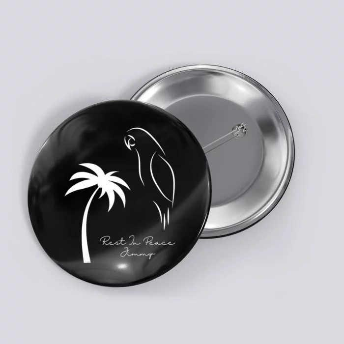 Rest In Peace Parrot Palm Tree Music Lovers Remembrance Button