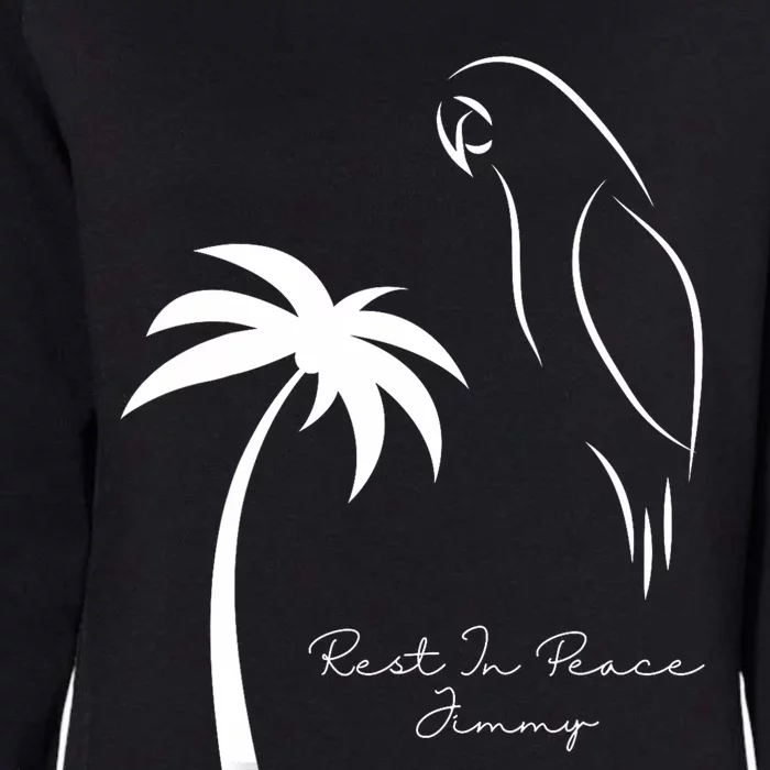 Rest In Peace Parrot Palm Tree Music Lovers Remembrance Womens California Wash Sweatshirt