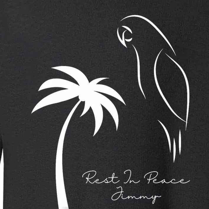 Rest In Peace Parrot Palm Tree Music Lovers Remembrance Toddler Sweatshirt