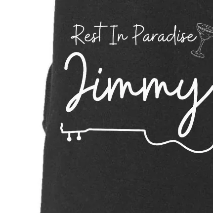 Rest In Paradise Jimmy Music Guitar Margarita Doggie 3-End Fleece Hoodie