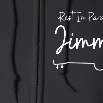 Rest In Paradise Jimmy Music Guitar Margarita Full Zip Hoodie