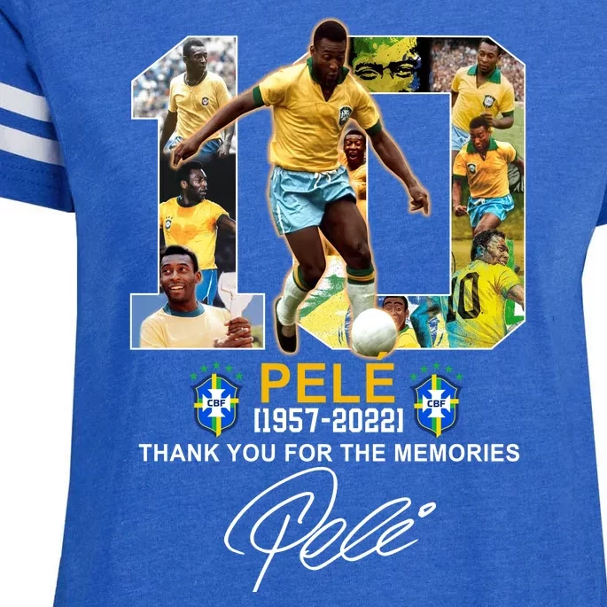 Rest In Peace Pele Brazil Soccer RIP Pele Enza Ladies Jersey Football T-Shirt