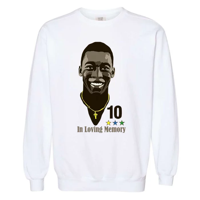 Rest In Peace Pele Brazil Football Soccer RIP Pele Garment-Dyed Sweatshirt