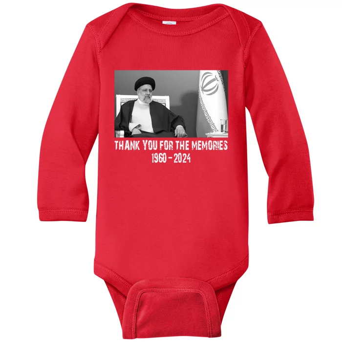 Rip Iran’S President Ebrahim Raisi A Signature Gift For Iran Supporters Baby Long Sleeve Bodysuit