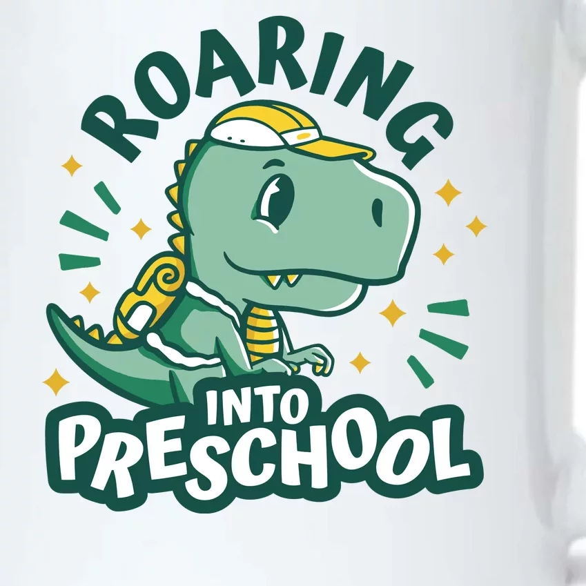 Roaring Into Preschool Dinosaur Black Color Changing Mug