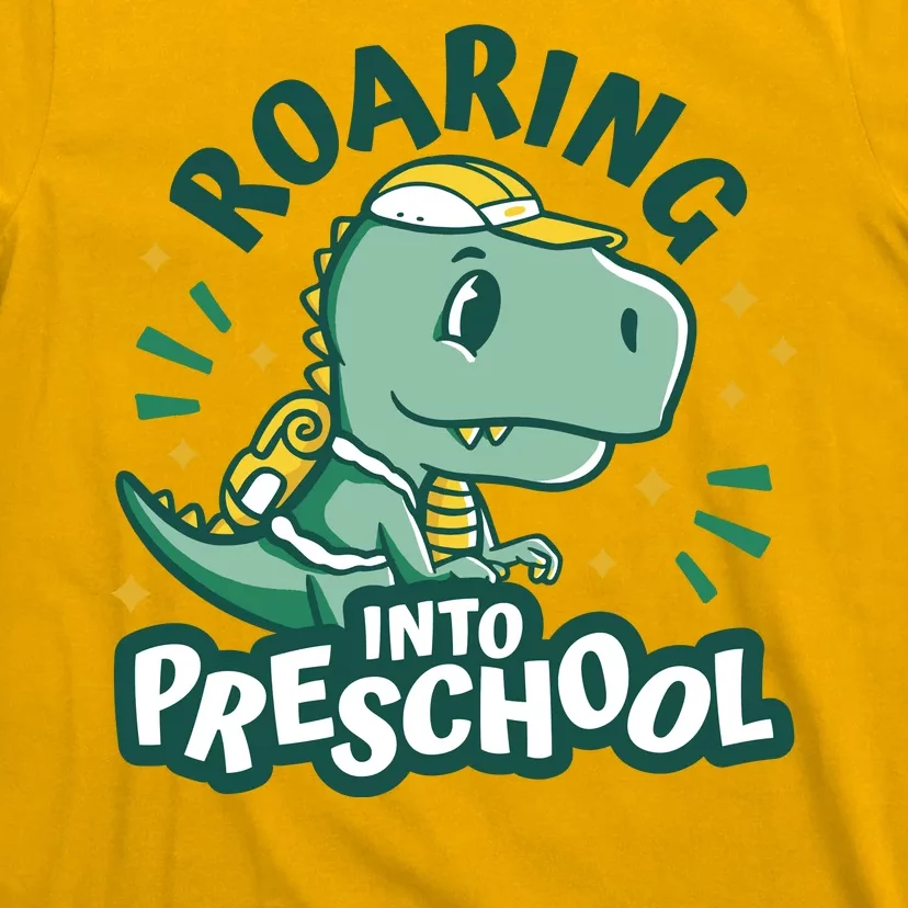 Roaring Into Preschool Dinosaur T-Shirt