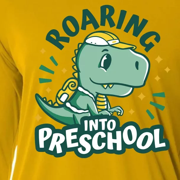 Roaring Into Preschool Dinosaur Cooling Performance Long Sleeve Crew