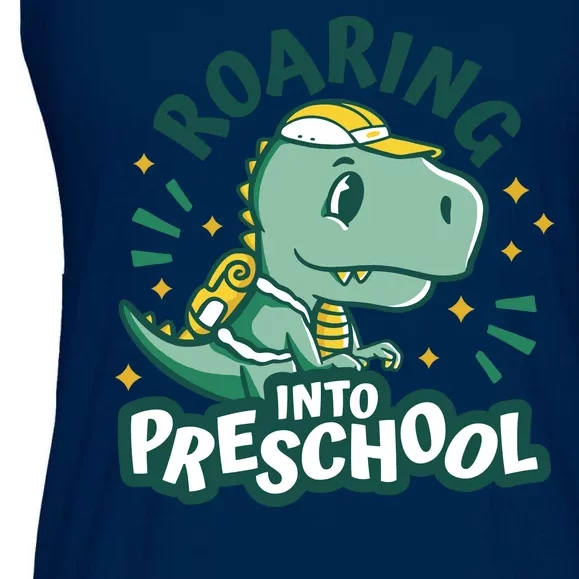 Roaring Into Preschool Dinosaur Ladies Essential Flowy Tank