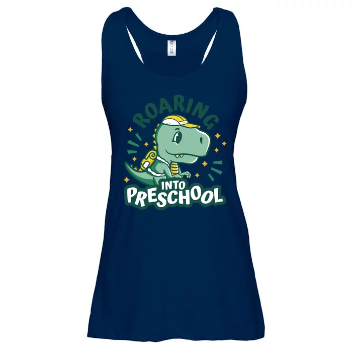 Roaring Into Preschool Dinosaur Ladies Essential Flowy Tank