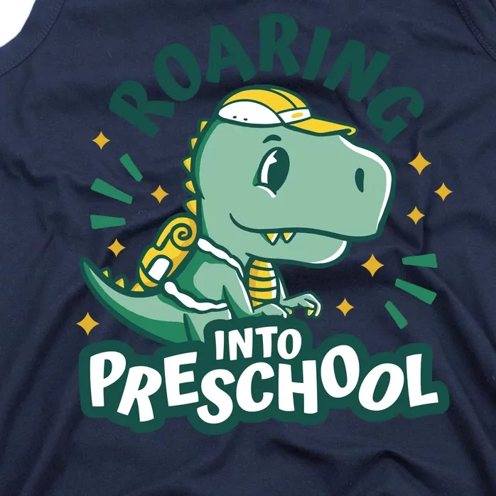 Roaring Into Preschool Dinosaur Tank Top