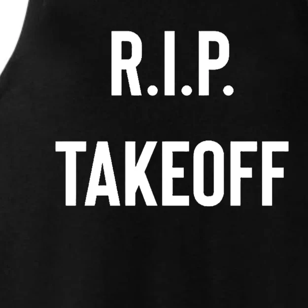 Rest In Peace RIP Takeoff Quavo Migos Rapper Lover Ladies Tri-Blend Wicking Tank