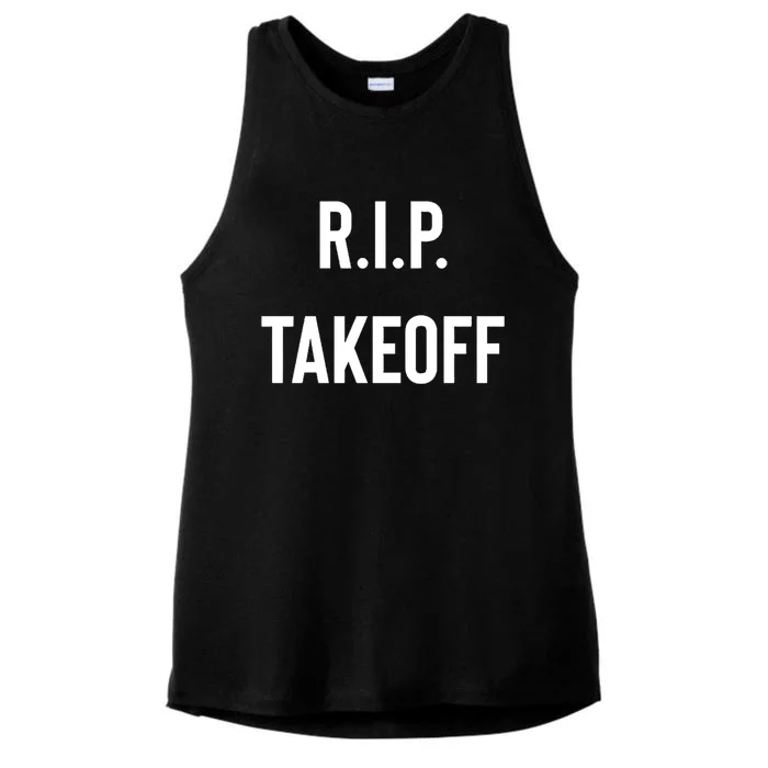 Rest In Peace RIP Takeoff Quavo Migos Rapper Lover Ladies Tri-Blend Wicking Tank