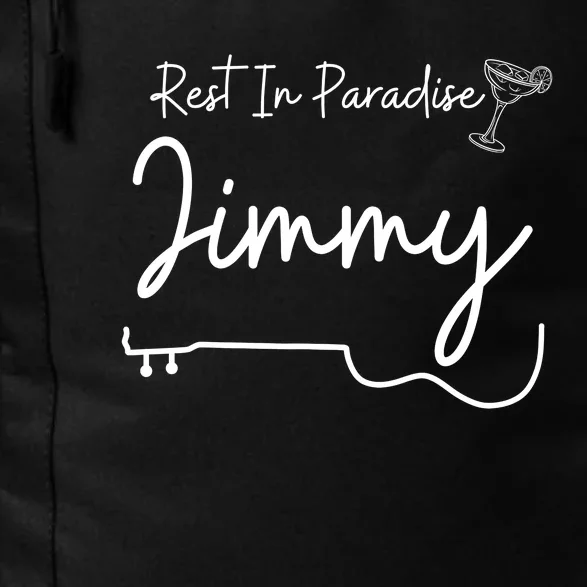 Rest In Paradise Jimmy Music Guitar Margarita Daily Commute Backpack