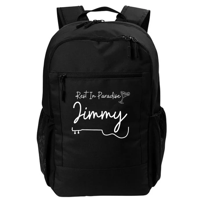 Rest In Paradise Jimmy Music Guitar Margarita Daily Commute Backpack