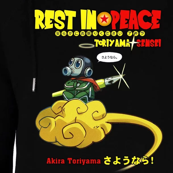 Rest In Peace Toriyama Sensei Womens Funnel Neck Pullover Hood