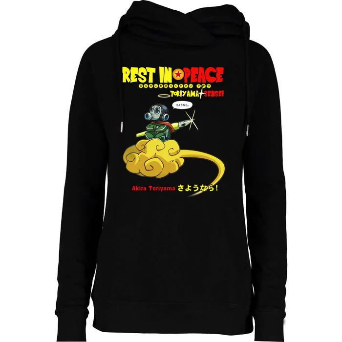 Rest In Peace Toriyama Sensei Womens Funnel Neck Pullover Hood