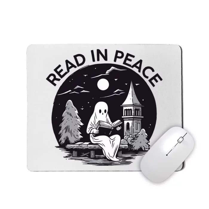 Read In Peace Halloween Booklover  Halloween Librarian Mousepad