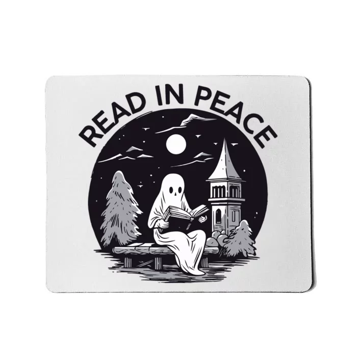 Read In Peace Halloween Booklover  Halloween Librarian Mousepad