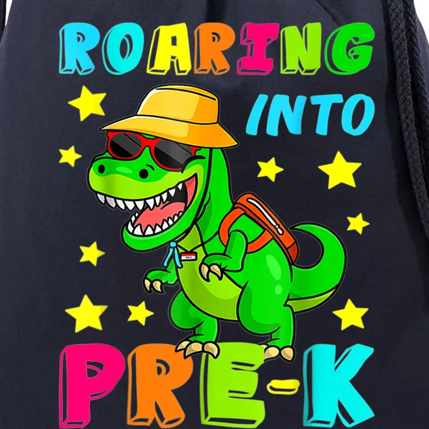 Roaring Into Preschool Dinosaur Back To School Gift Drawstring Bag