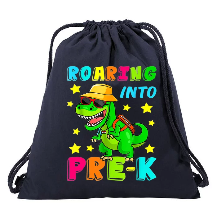 Roaring Into Preschool Dinosaur Back To School Gift Drawstring Bag